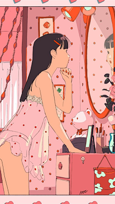 采集shirley-初一采集到like-pic少女心梦幻插画 插画师: maoi猫矮