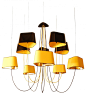 Grand Nuage Suspension - 10 shades Black - Yellow - Gold by Designheure - eclectic - chandeliers - Made in Design