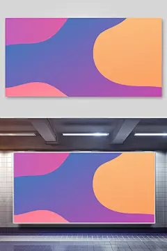 几何图形创意高端大气渐变色彩背景