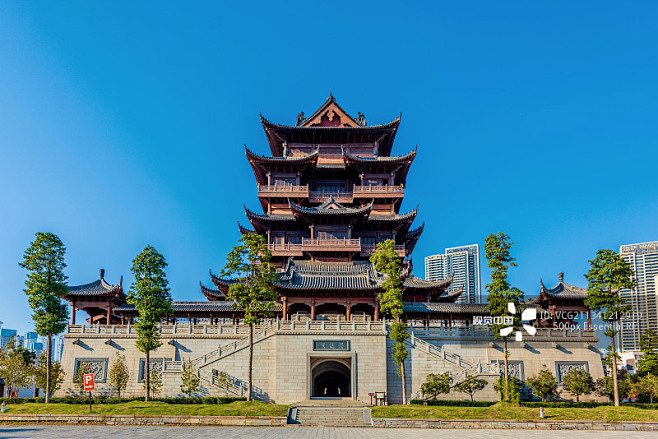 中国湖北武汉归元禅寺圆通阁图片素材