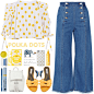 Show off your #polkadot style with an off the shoulder top, and some cute slides to match.

#contest #polyvore