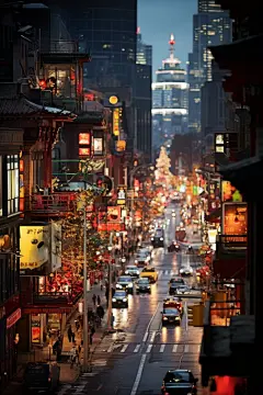 城镇街景夜景灯光亮化工程