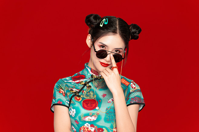 国潮旗袍美女（非企业商用）