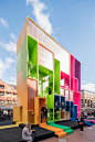 MVRDV 在2017荷兰设计周设计五彩俄罗斯方块旅馆，展示未来居住形态,© Ossip van Duivenbode