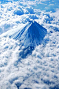 Mount Fuji, Japan, from way up in the clouds