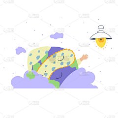 地球一小时，可爱人物卡通游戏，卡通插画。光矢量插图。