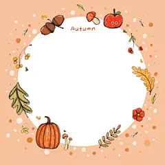植物花卉元素可爱治愈系便签便利贴插画