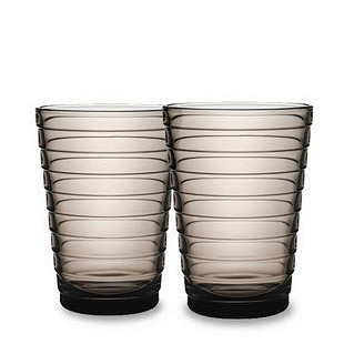 芬兰iittalaainoaalto水晶涟漪对杯沙色330ml原创设计