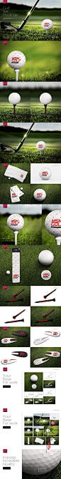 高尔夫球杆配件运动健康展示 VI智能贴图提案Mockup样机PSD模板-淘宝网