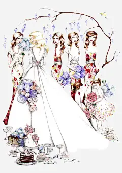 新娘和伴娘免抠素材_图宝宝 https://bao16.com 伴娘 卡通 婚礼 手绘 插画 新娘 结婚