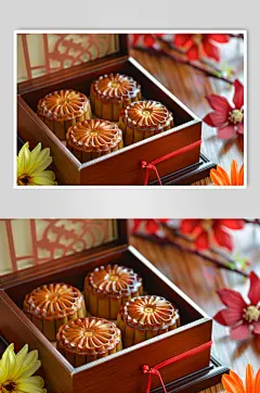AI数字艺术中秋节送礼月饼礼盒图片