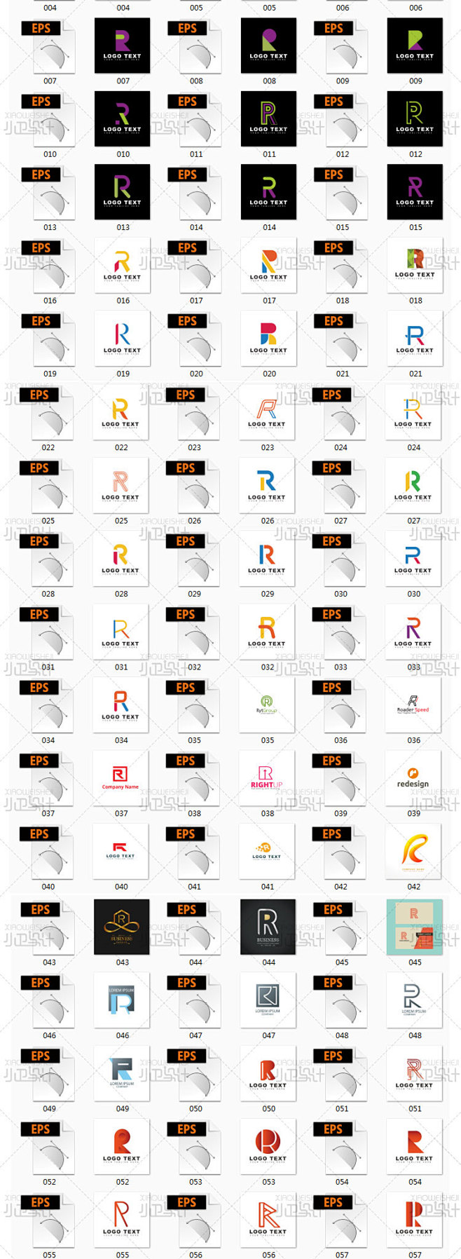字母系列R LOGO商标设计vi素材包 ai矢量源文件淘宝店标微商标志-淘宝网