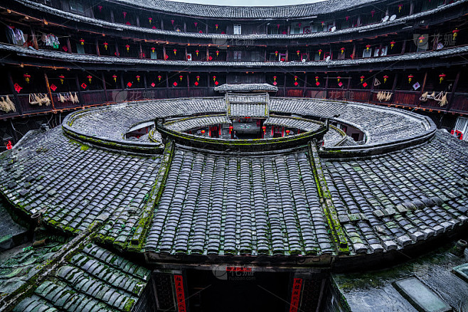 中国福建省的客家土楼