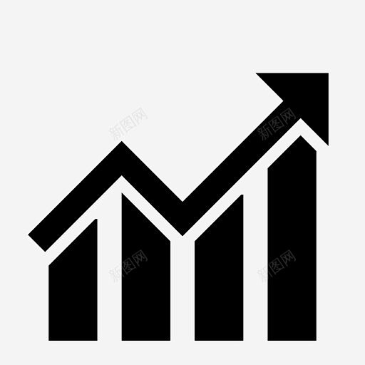 上升趋势看涨上涨图标 页面网页 平面电商 创意素材-花瓣网