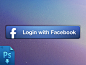 Dribbble - FB Connect Button(PSD) by Virgil Pana