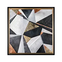 现代简约抽象金箔手绘立体几何实物油画家居软装玄关沙发墙玄关-淘宝网