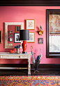 A foyer with fantastical color and whimsical accessories. | domino.com