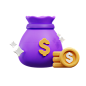 Money Bag 3D Icon