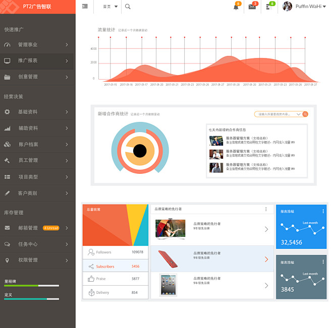广告管理系统后台界面UI