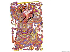 中国传统门神年画[可做桌面壁纸超级漂亮图片