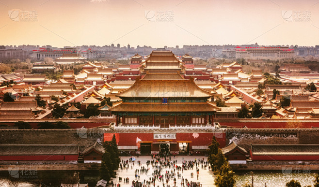 故宫,北京,宫殿,远古的,国际著名景点,档案,博物馆,大门,地平线,传统