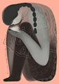 black comfortable lonely man moon person White