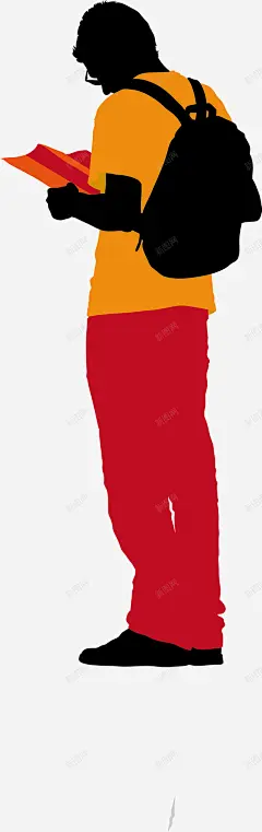 低头看地图的男人矢量图 元素 免抠png 设计图片 免费下载 页面网页 平面电商 创意素材