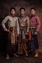 Thai men in traditional costume