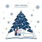 贺卡礼物 装扮圣诞 可爱孩子 圣诞插图插画设计PSD tid307t000220