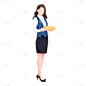 卡通感金融女人元素