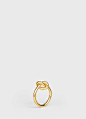 Knot ring in brass with rhodium finish | CELINE