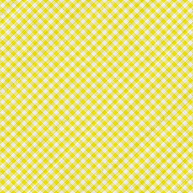 黄色和白色的无缝纹理阻止格子布