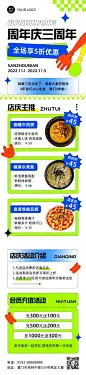 餐饮美食餐厅周年店庆文章长图