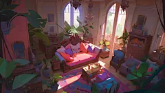 {AI系列}现代插画（场景）（卡通，写实）