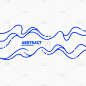 明亮的海报与动态波浪。矢量插图在最小风格