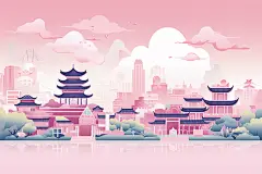 苏州园林插图插画