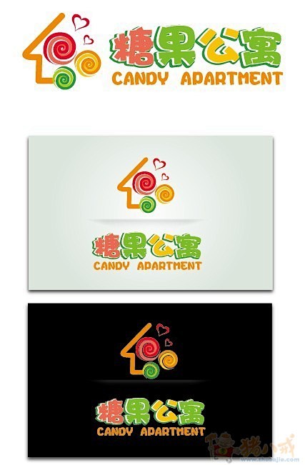 糖果公寓Logo设计--LOGO设计 -...