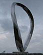 Stainless steel sculpture Inspirational or Statues Sculptures #sculpture by #sculptor Wenqin Chen titled: 'Endless Curve (Large)Curvilinear Steel Sculptures' £13334 #art