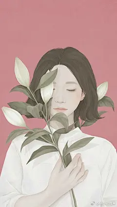 #偷壁纸的人#「一周壁纸 | 未知的花朵」那朵透明的花，他在孩子时闻见过，就在灵魂潜入时蓝色的水痕里。戳：O一周壁纸 | 未知的花朵（来自@MONO猫弄 ） ​​​​