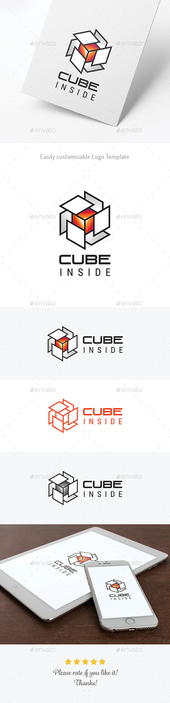 多维数据集/盒内-抽象标志模板Cube ...