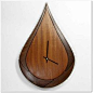 Teardrop clock - sSapele with walnut surround by David Barclay