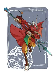 Freya Crescent，Sai Foo的作品多受日系风格的影响，从角色造型设计到画面氛围的营造都有一种日漫的感觉，这使得一些作品看起来故事性也相当不错~