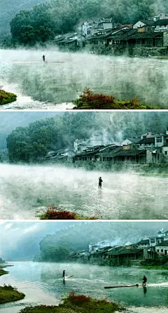 海外旅行家在景德镇的东河源头，青花瓷在这里诞生，这里如传世的青花瓷般自顾自美丽着。青色的雾萦绕青色的古镇，宛如少女。仿佛是一幅古朴素洁的江南山水图，这里的山山水水、古镇老村，那么的幽谧，美好，没有了喧闹，洗涤着现代城市浮躁的心灵。天青色等烟雨，而我在等你。