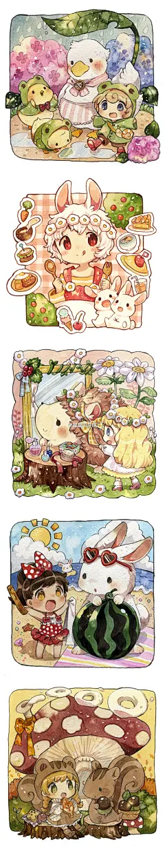 #插画分享##绘画# 日本插画师mokarooru ... 来自星星的梦哦 - 微博