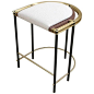 1stdibs Stool - Frame Handmade Lebanese Contemporary Brass, Steel, Linen, Walnut