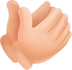 @一只嗨皮的小强 人物卡通素材、插画png免扣、C4D、装饰性元素、几何抽象、鼓掌、拍手