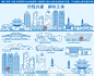 中国广西柳州地标建筑柳州城市插画柳州城市景点合集柳州天际线AI