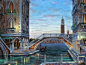 尺寸1024x768：Evening in Venezia - Robert Finale 威尼斯浪漫风景油画下载 - Robert Finale 浪漫写意油画作品专辑 - 绘画壁纸 - Art - 