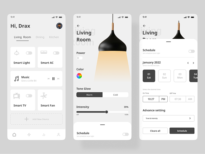 智能家居app ui - 豆皮儿UI