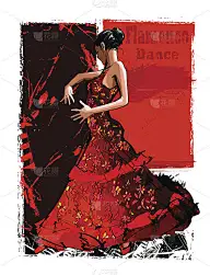 弗拉明戈，西班牙女舞者